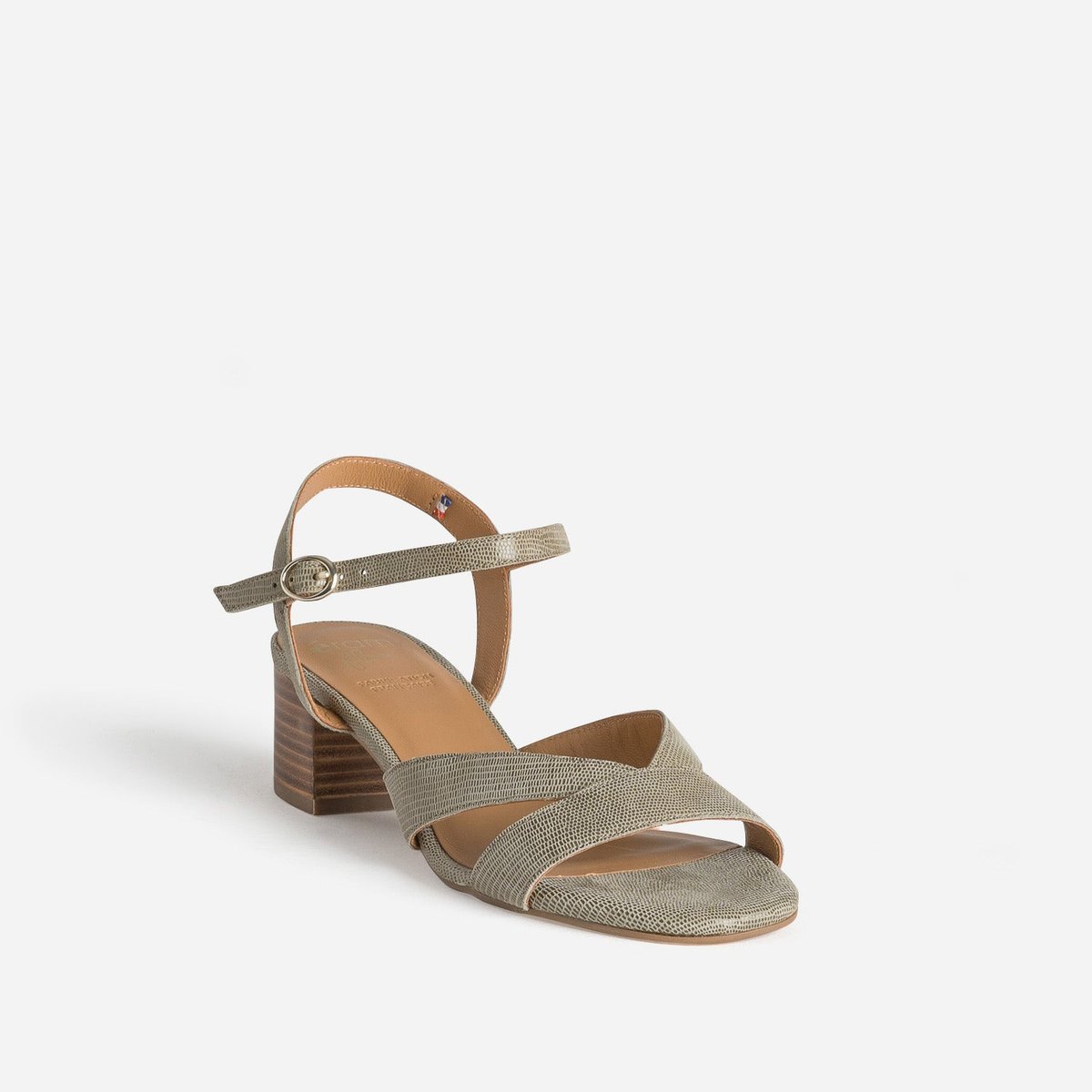Escarpin en cuir TAROXA sauge, ERAM