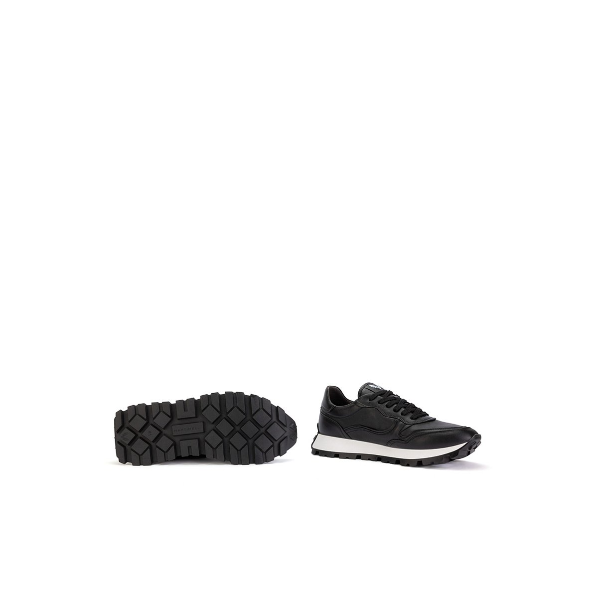 Baskets cuir Parkway black, MARTINELLI