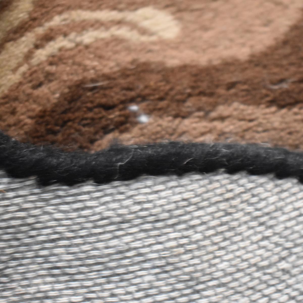 Tapis enfant fait main en laine motif animaux DOG beige, UN AMOUR DE TAPIS
