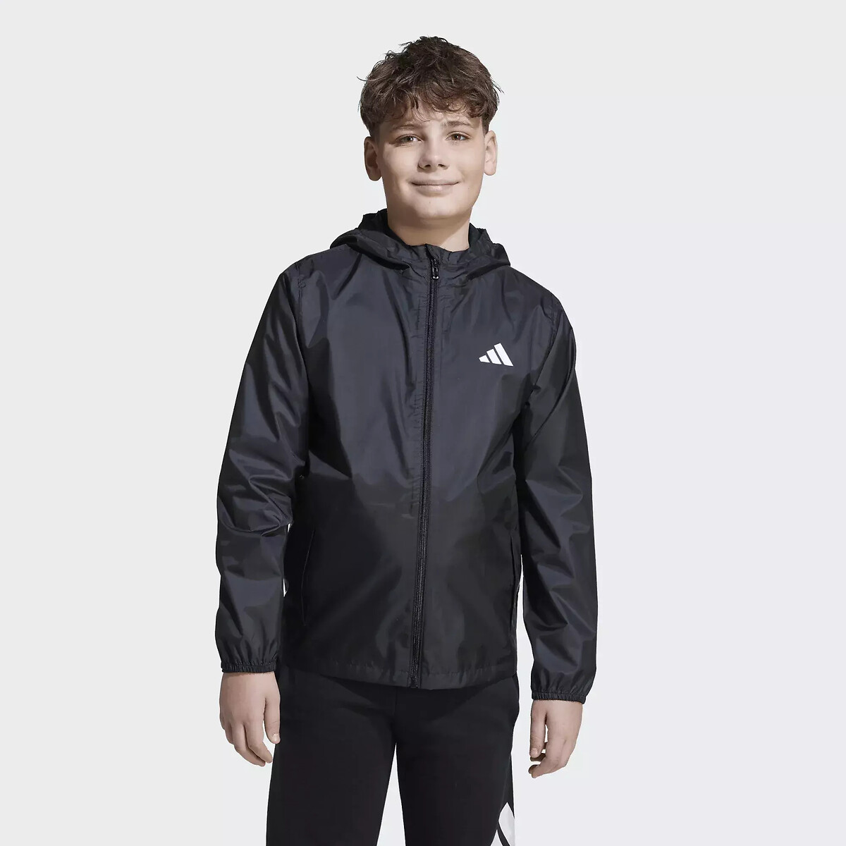 Giacca anti-vento con cappuccio nero , adidas Performance