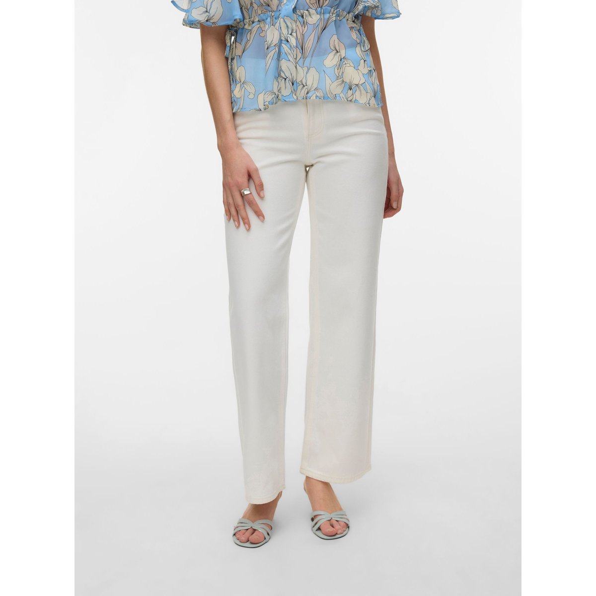 Jean À Coupe Large ecru, VERO MODA