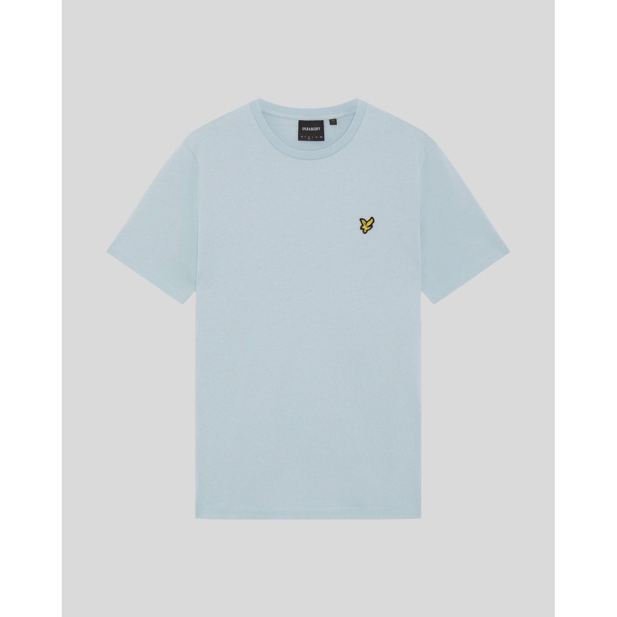 T-shirt en coton col rond bleu opale, LYLE & SCOTT