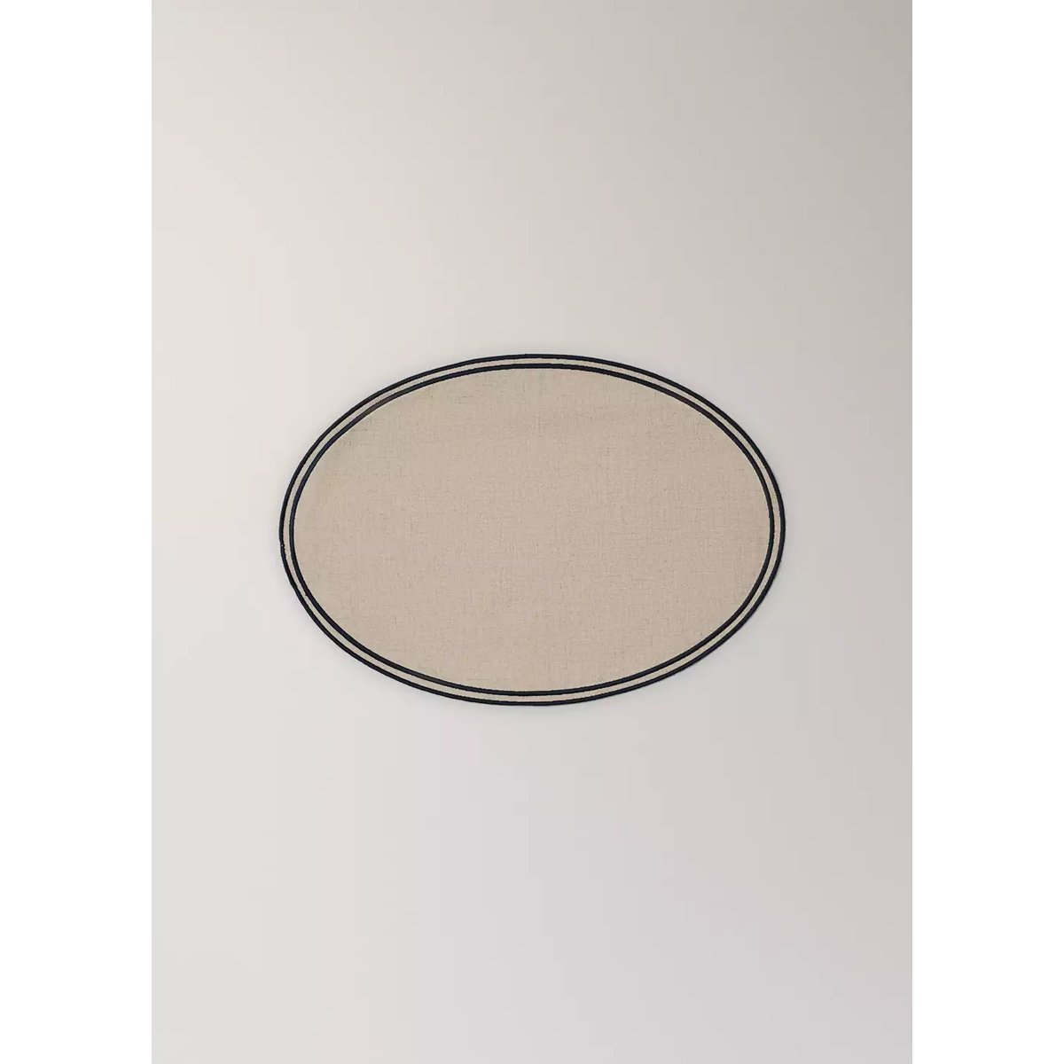 Sets de table 100 % lin overlock contrasté marron clair/pastel, MANGO HOME