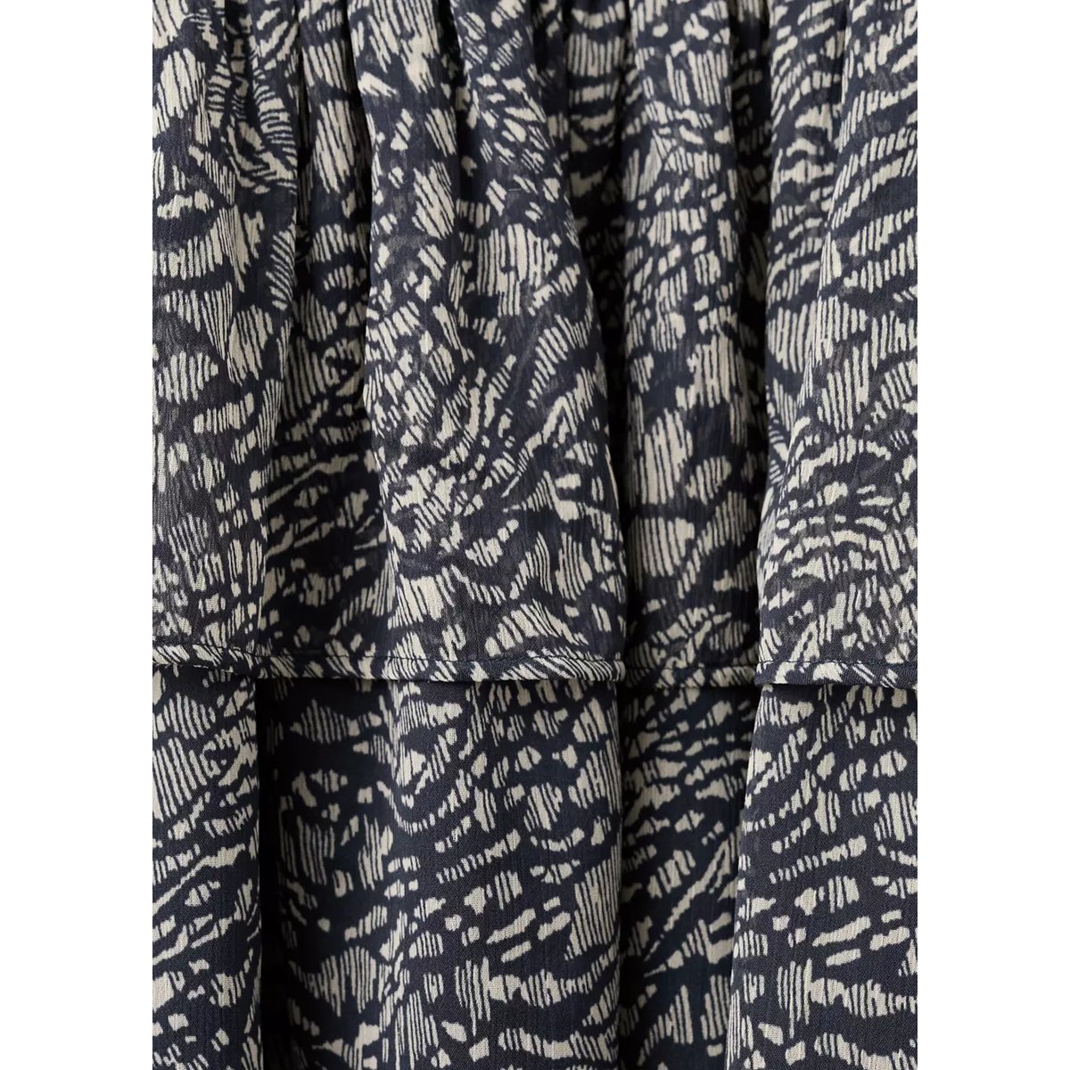 Robe à volants cut-out bleu marine, MANGO TEEN