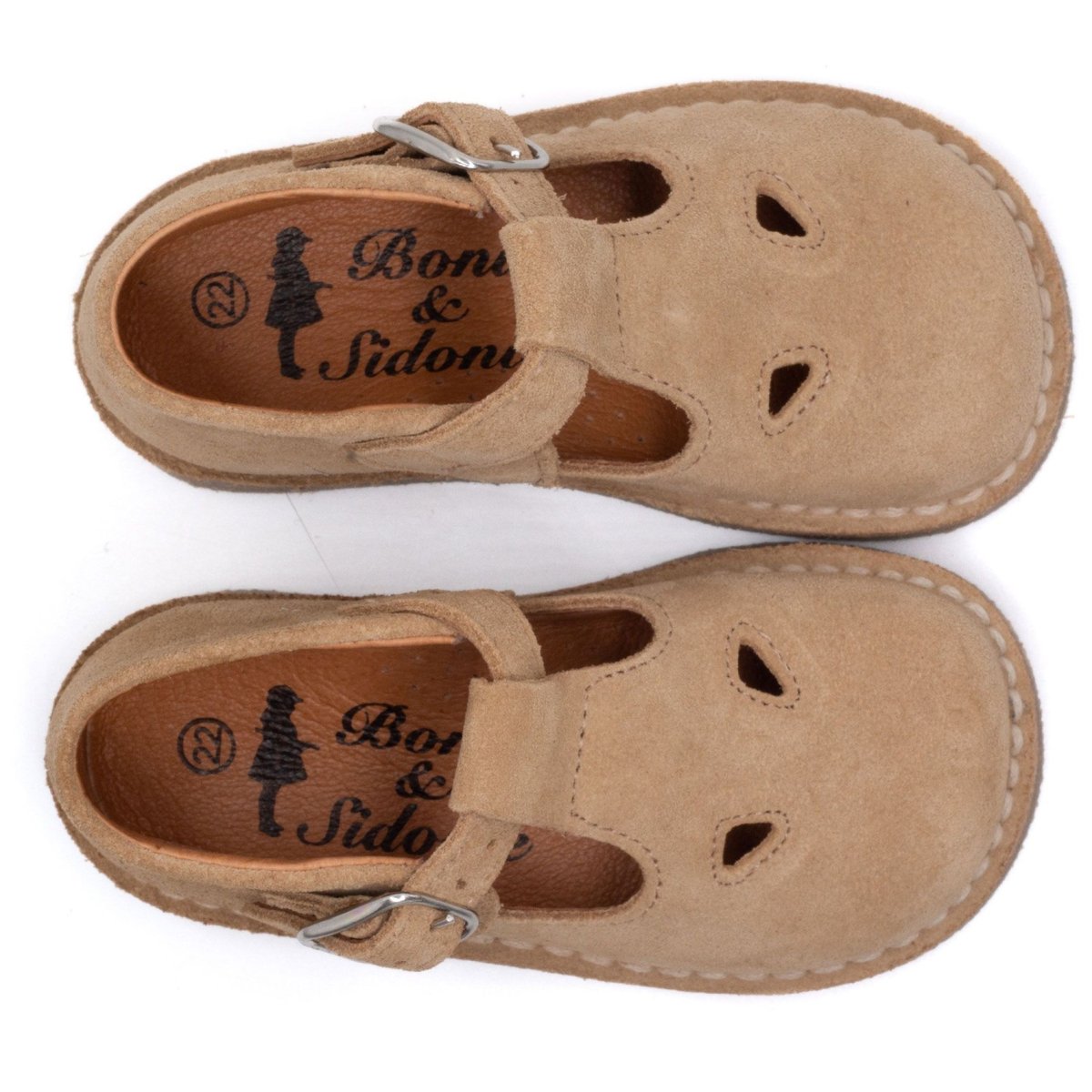 Boni Mini Hugues - chaussure bebe premier pas beige clair, BONI&SIDONIE