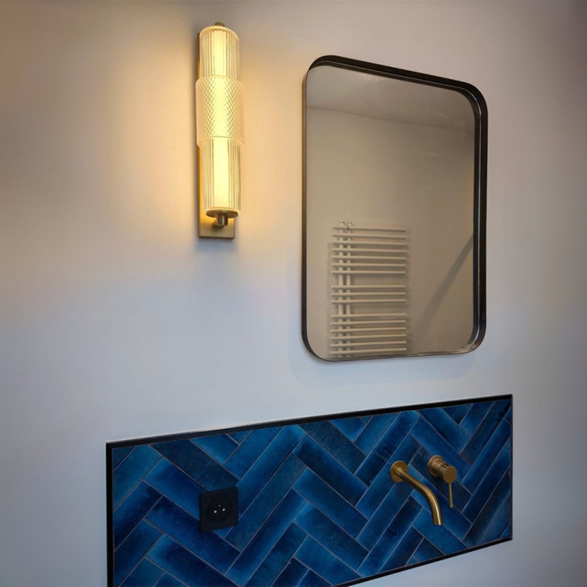 Applique Salle De Bain Led Mojo Verre Et Laiton laiton, MILLUMINE