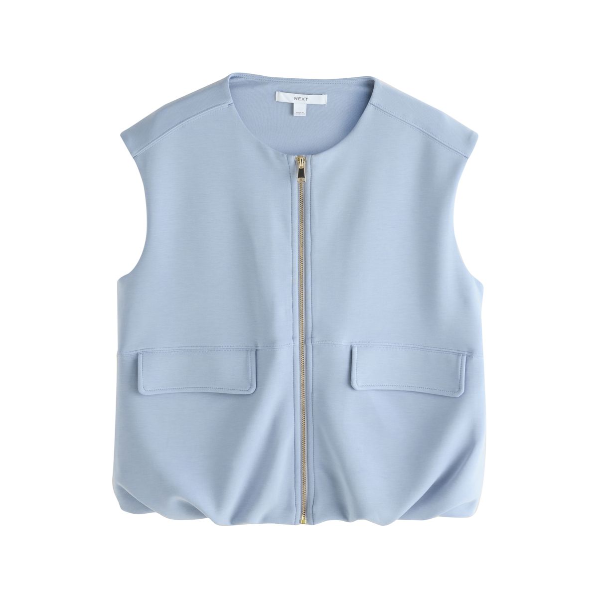Gilet à ourlet boule bleu clair, NEXT