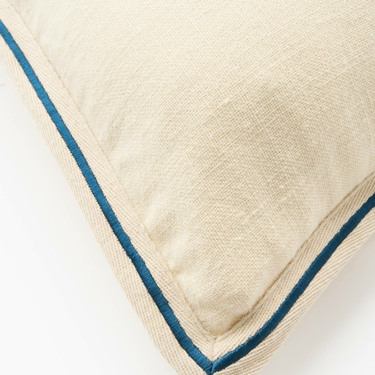 Coussin bourdon bleu, 40x60cm, coton et in off white, MONOPRIX