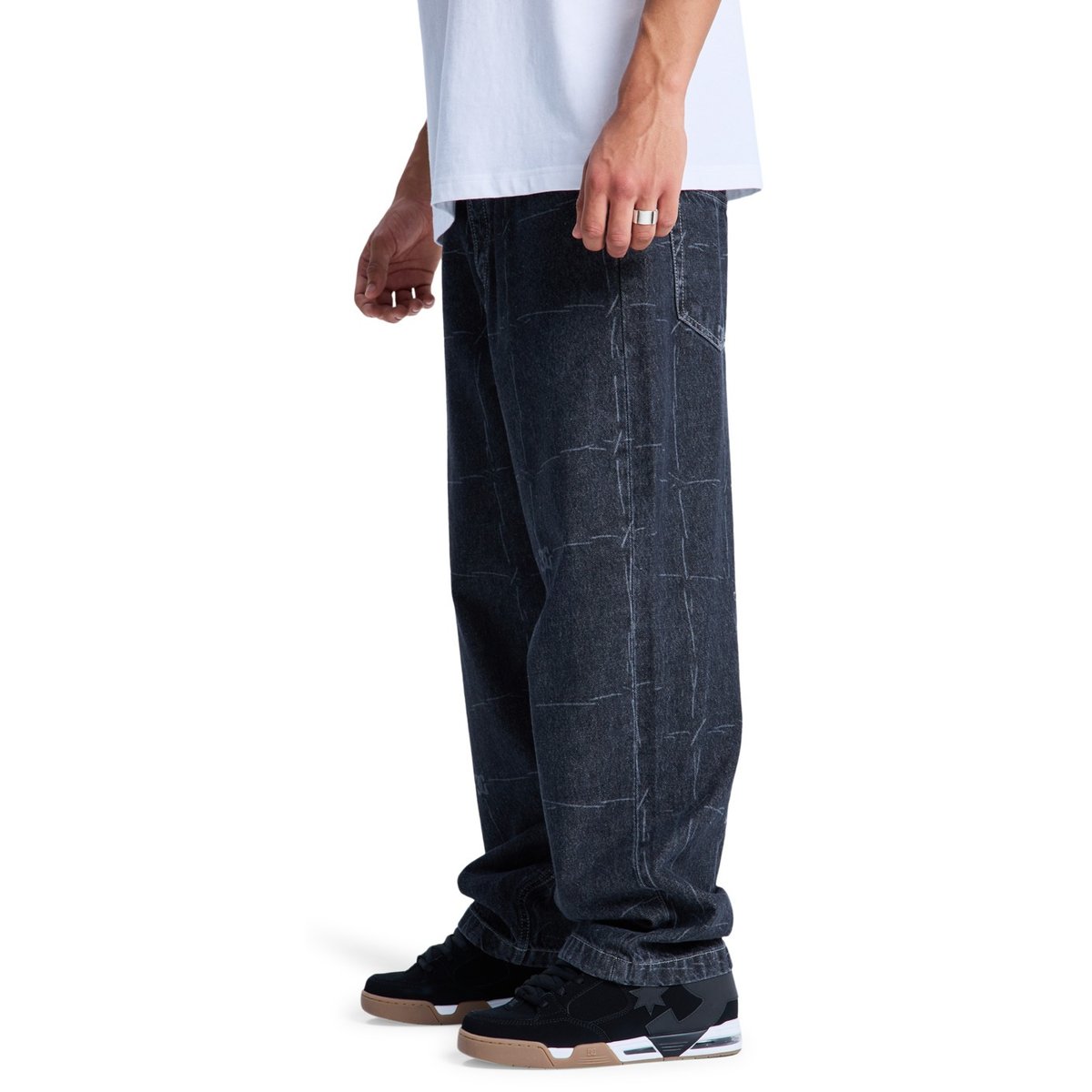 Jean en denim BAGGY WIRED. noir wired 32 black, DC SHOES