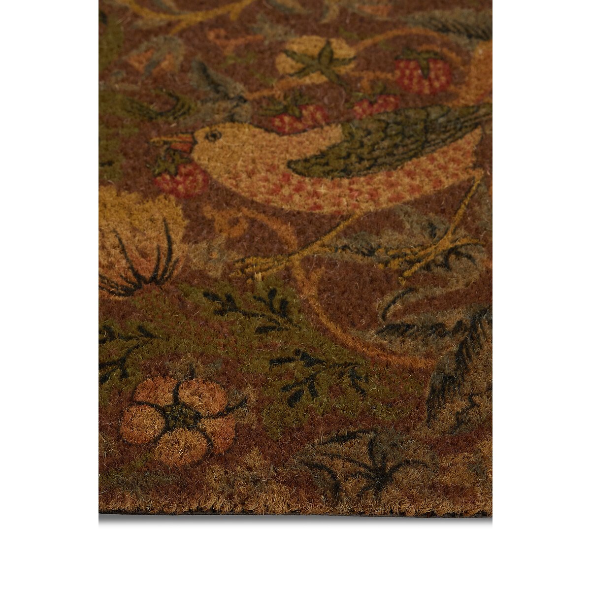 Strawberry Thief Red Printed Coir Doormat multi-coloured, MORRIS & CO.