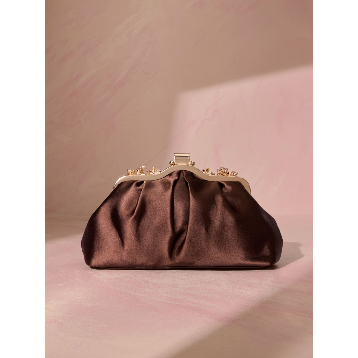 Sac structuré à fleurs tabitha simmons x next marron chocolat, NEXT