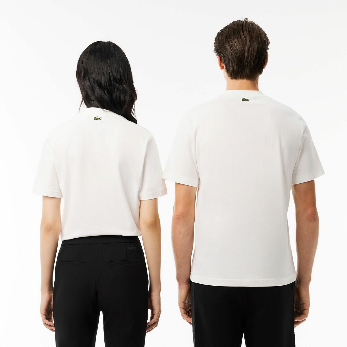 T-shirt classic fit Lacoste Paris wit, LACOSTE