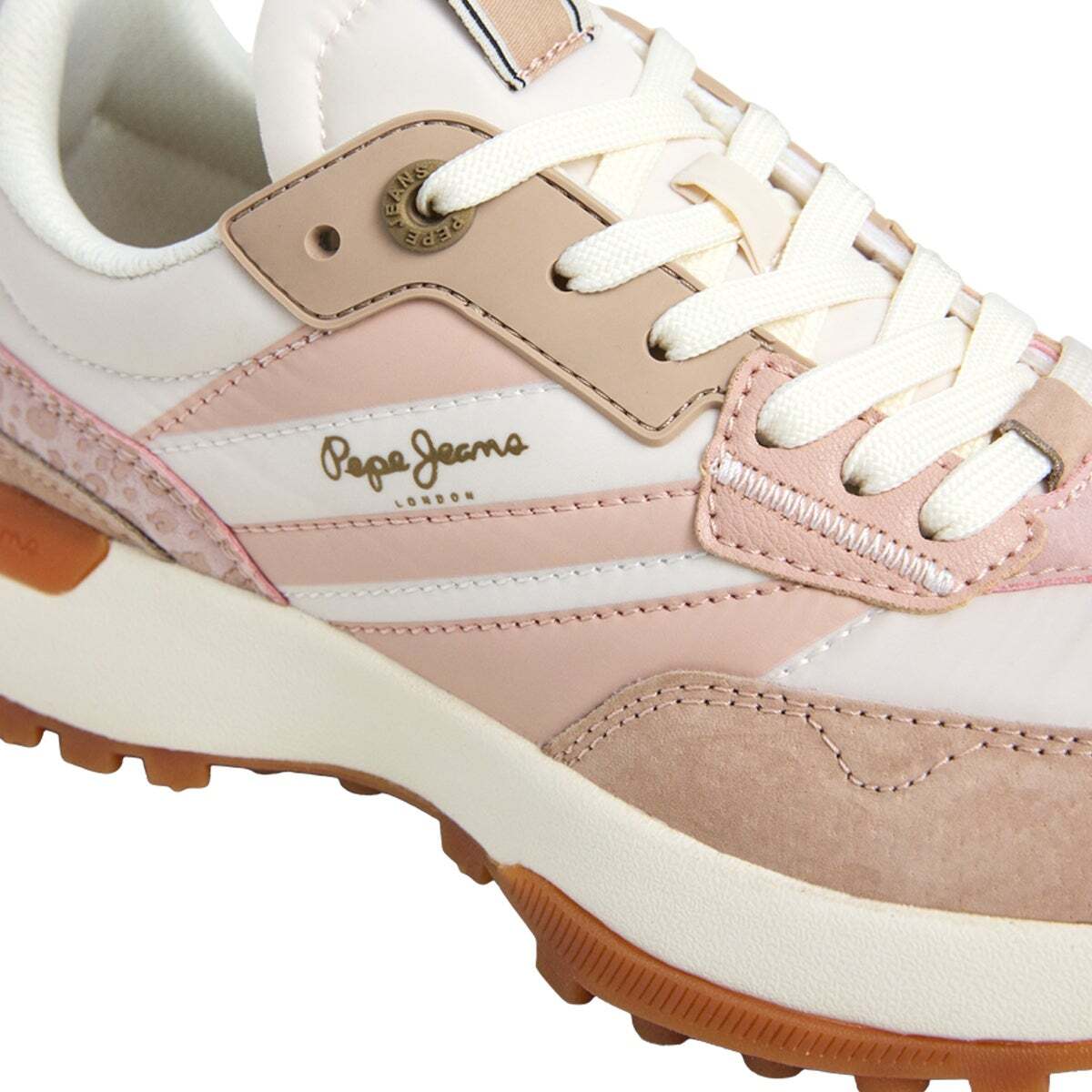 Ball - Baskets En Cuir À Semelle Cupsole rose nude, PEPE JEANS