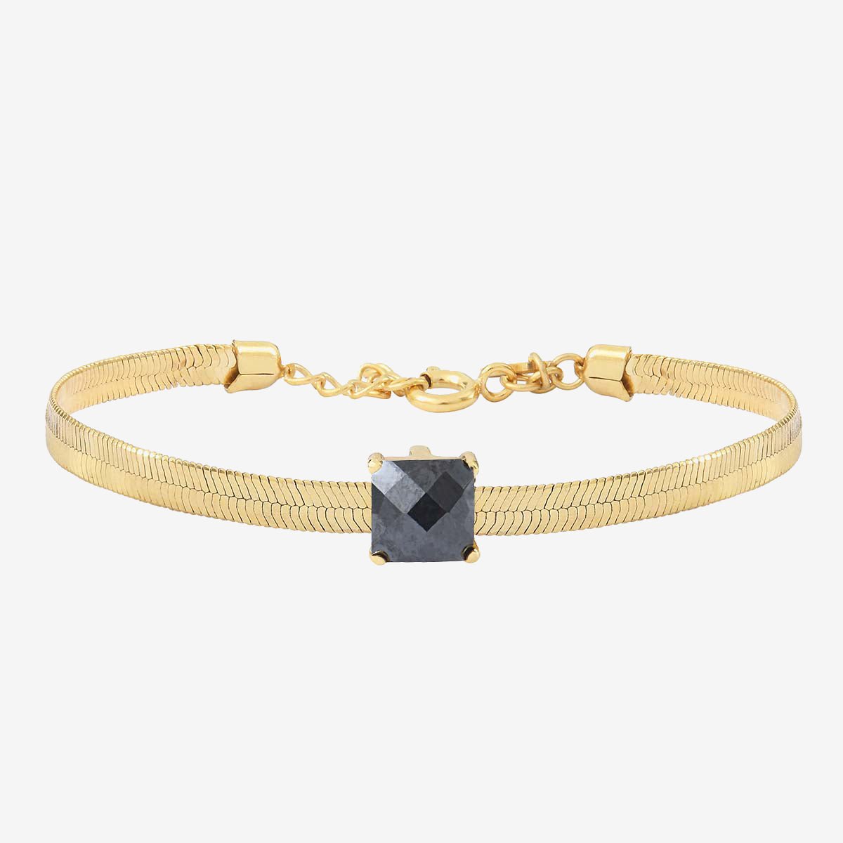 Bracelet doré simple - kalista noir, CAROLINE NAJMAN