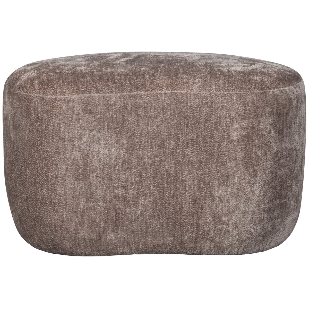 Pouf organique en tissu chenille POPULAR taupe, WOOOD