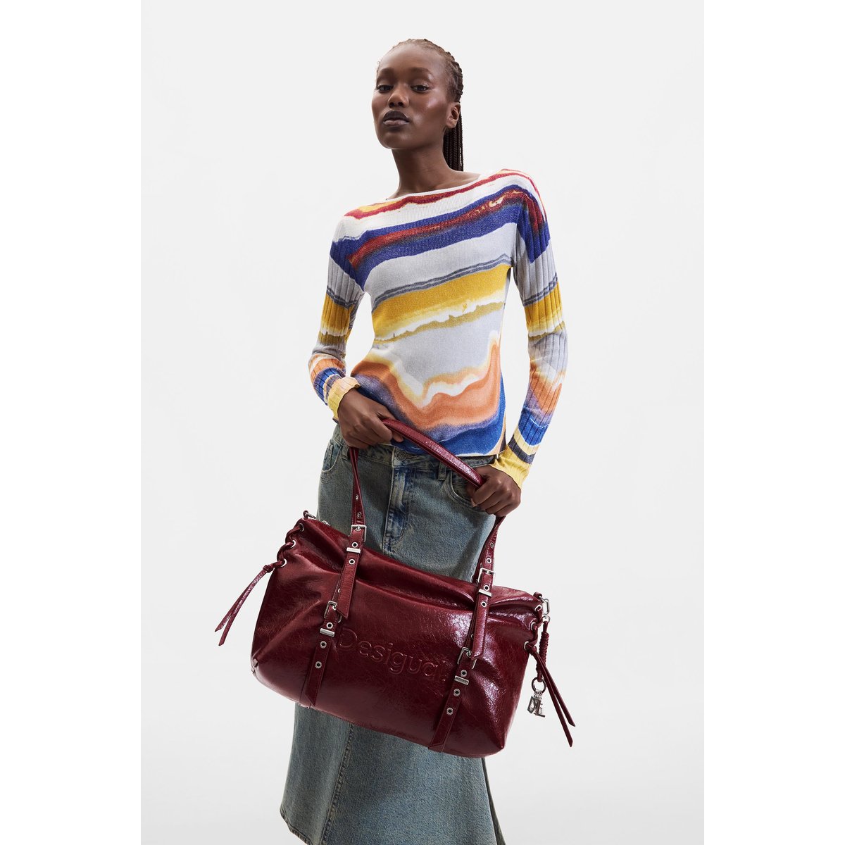 Grand sac cabas rouge, DESIGUAL