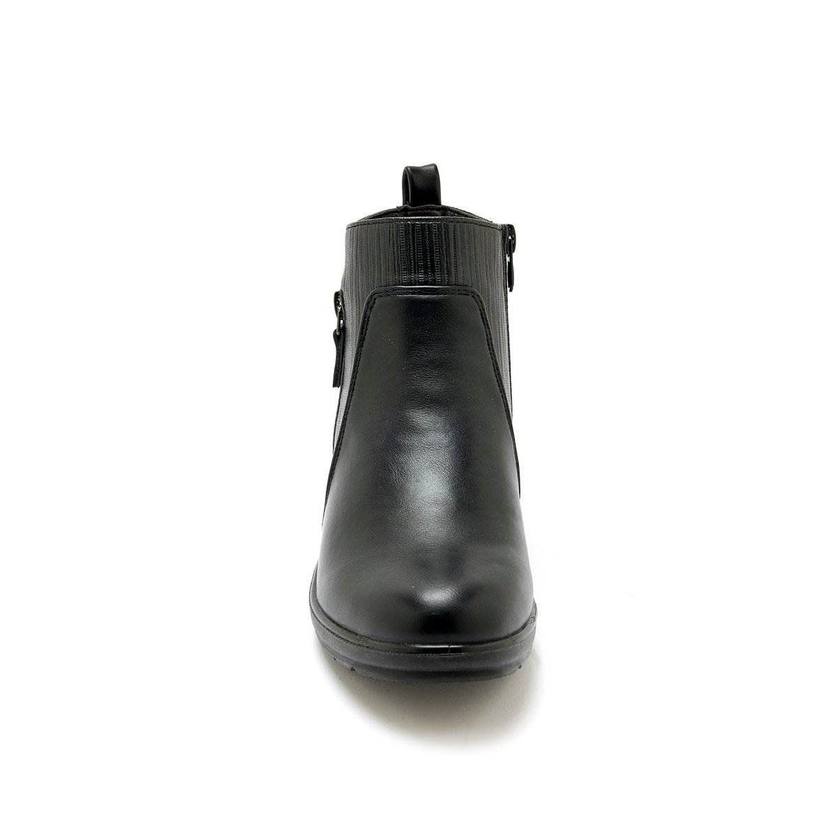 Boots compensées fourrées 2 zips noir, PEDICONFORT