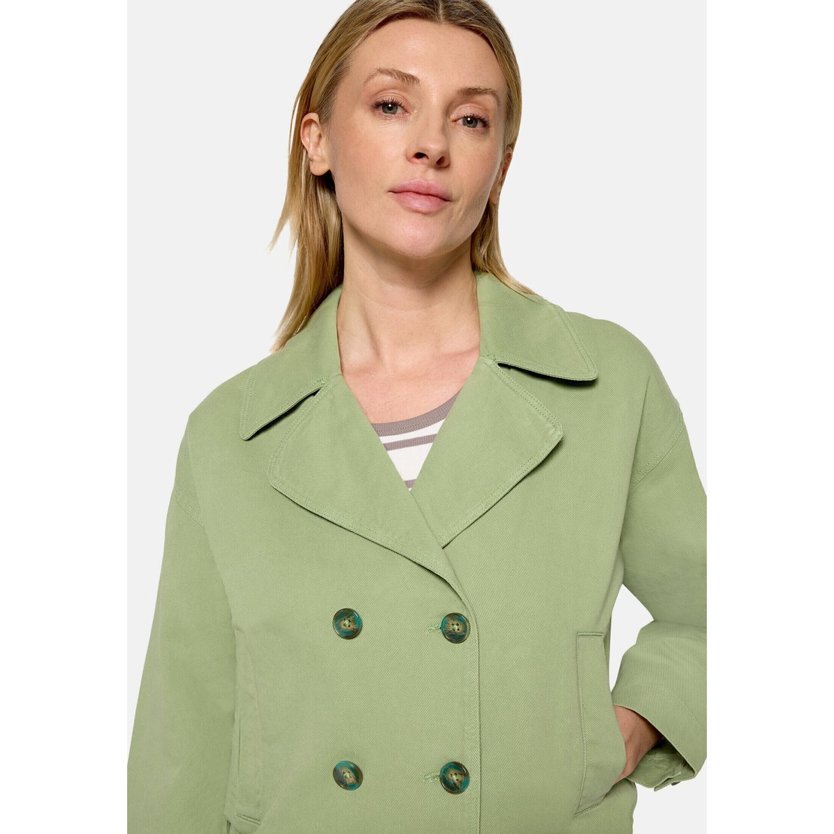 Veste casual à col à revers green eyes, CARTOON