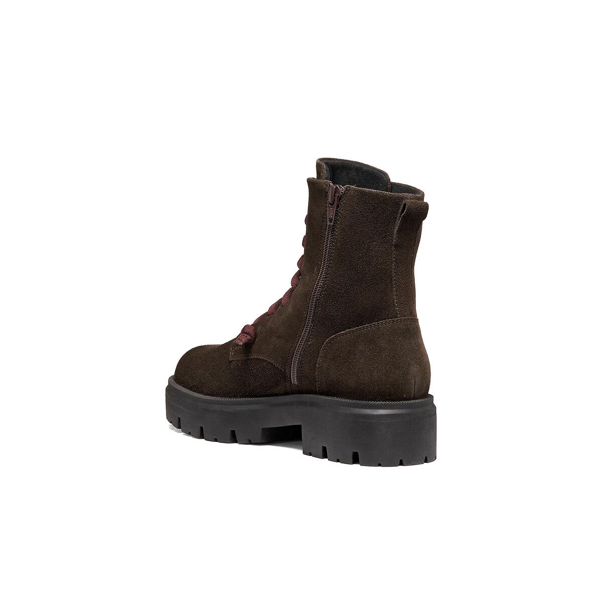 Klargena lace-up suede ankle boots chocolate brown, GEOX