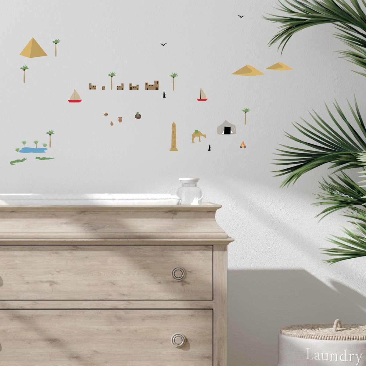 Sticker Mural Le Long du Nil multicolore, ARCHIV
