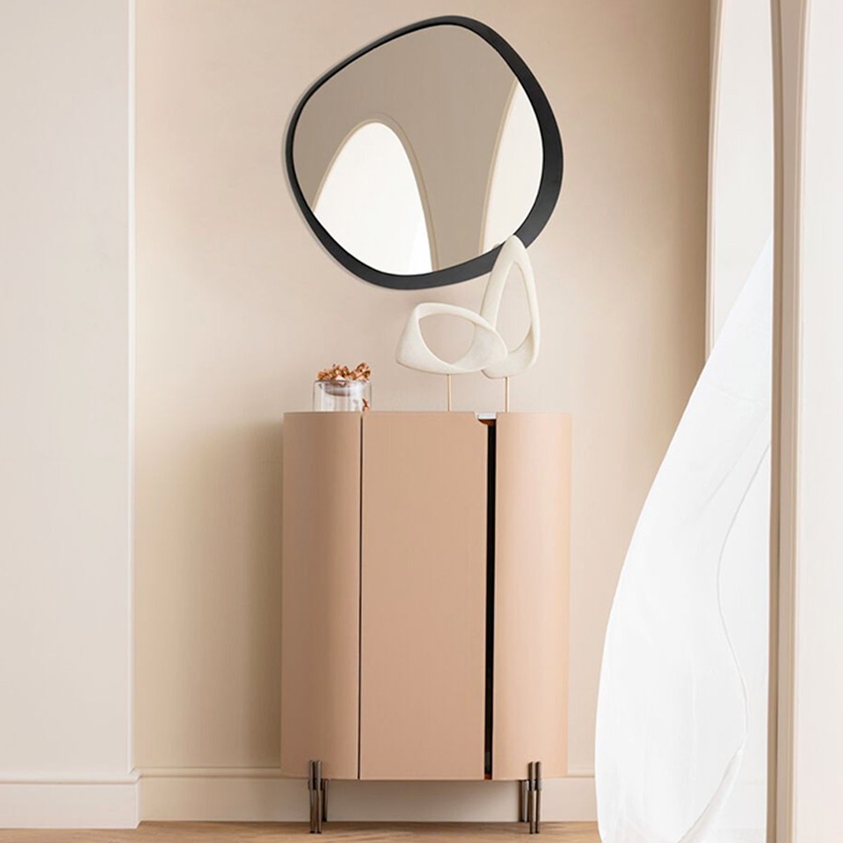 Miroir en acier, GIGI noir, KARE DESIGN