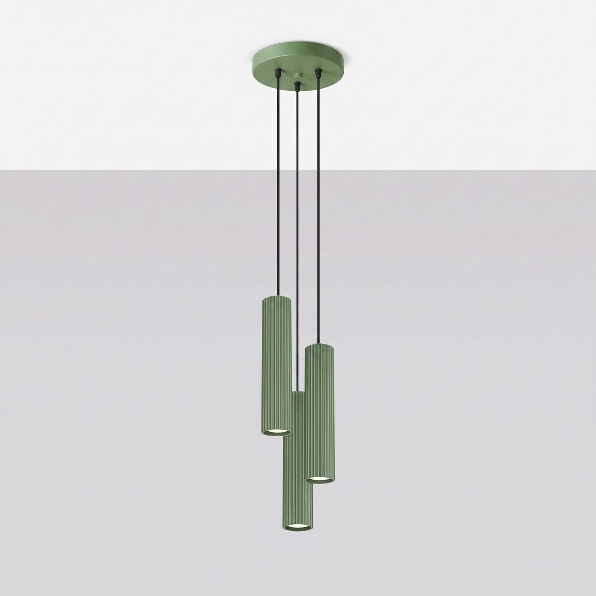 Suspension Aluminium Sauge GU10 3 Karbon sauge, EDEN