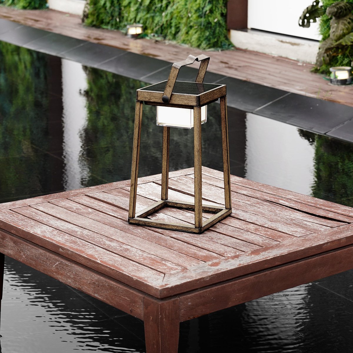 Lanterne solaire rechargeable VERONA marron, LUMISKY