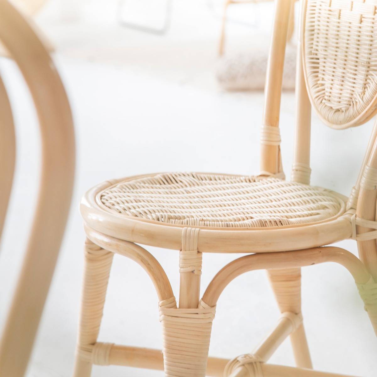 Lot de 2 chaises en rotin NOHAN bois clair, MADE IN MEUBLES