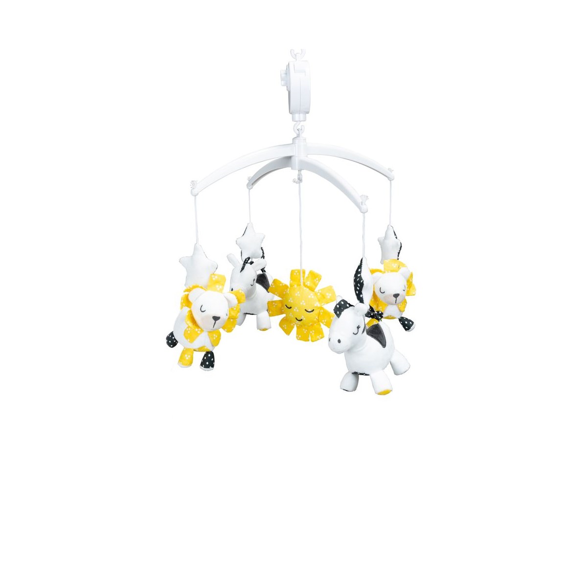 Mobile musical en velours blanc, SAUTHON