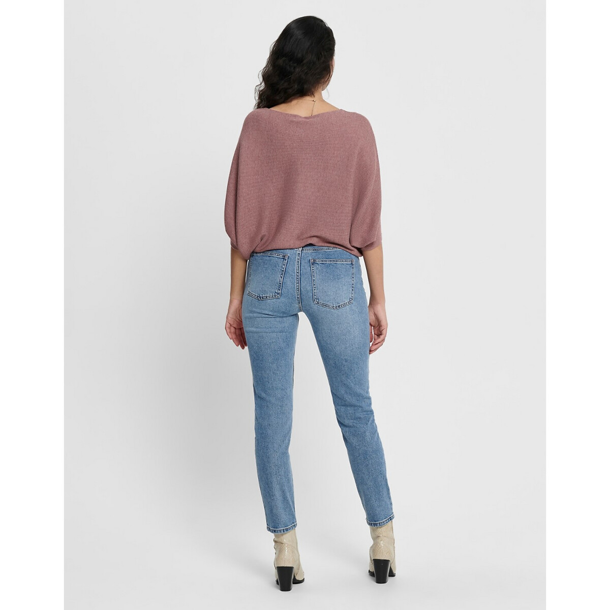 Jean Boyfit taille haute, coupe 7/8 ème stone, ONLY