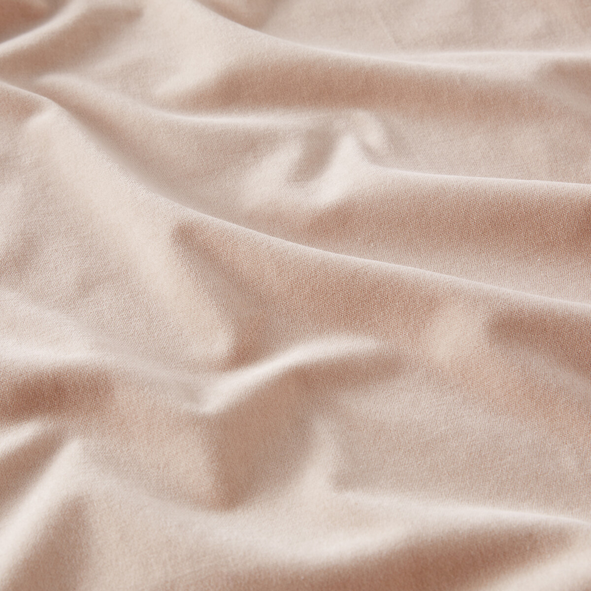 Cortinado em veludo, acabamento com presilhas escondidas, Velvet bege, LA REDOUTE INTERIEURS