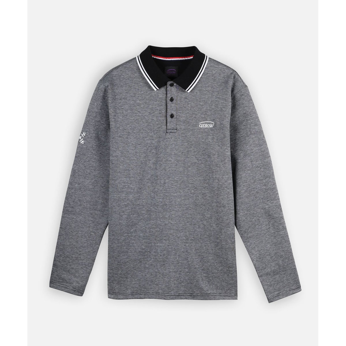 Polo manches longues SALTCOATS black, OXBOW