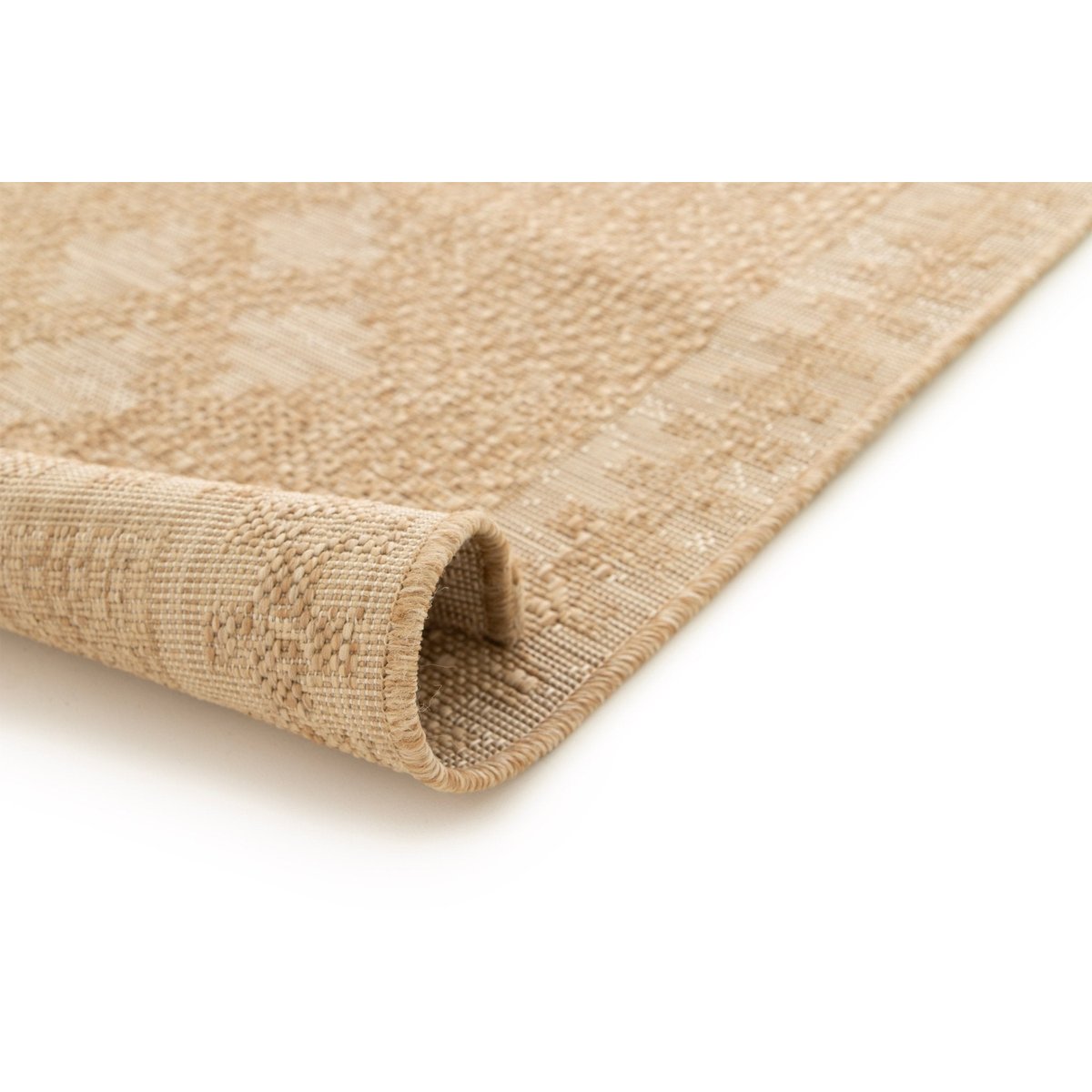 Tapis design aspect jute intérieur extérieur ARID beige sable, AFK LIVING