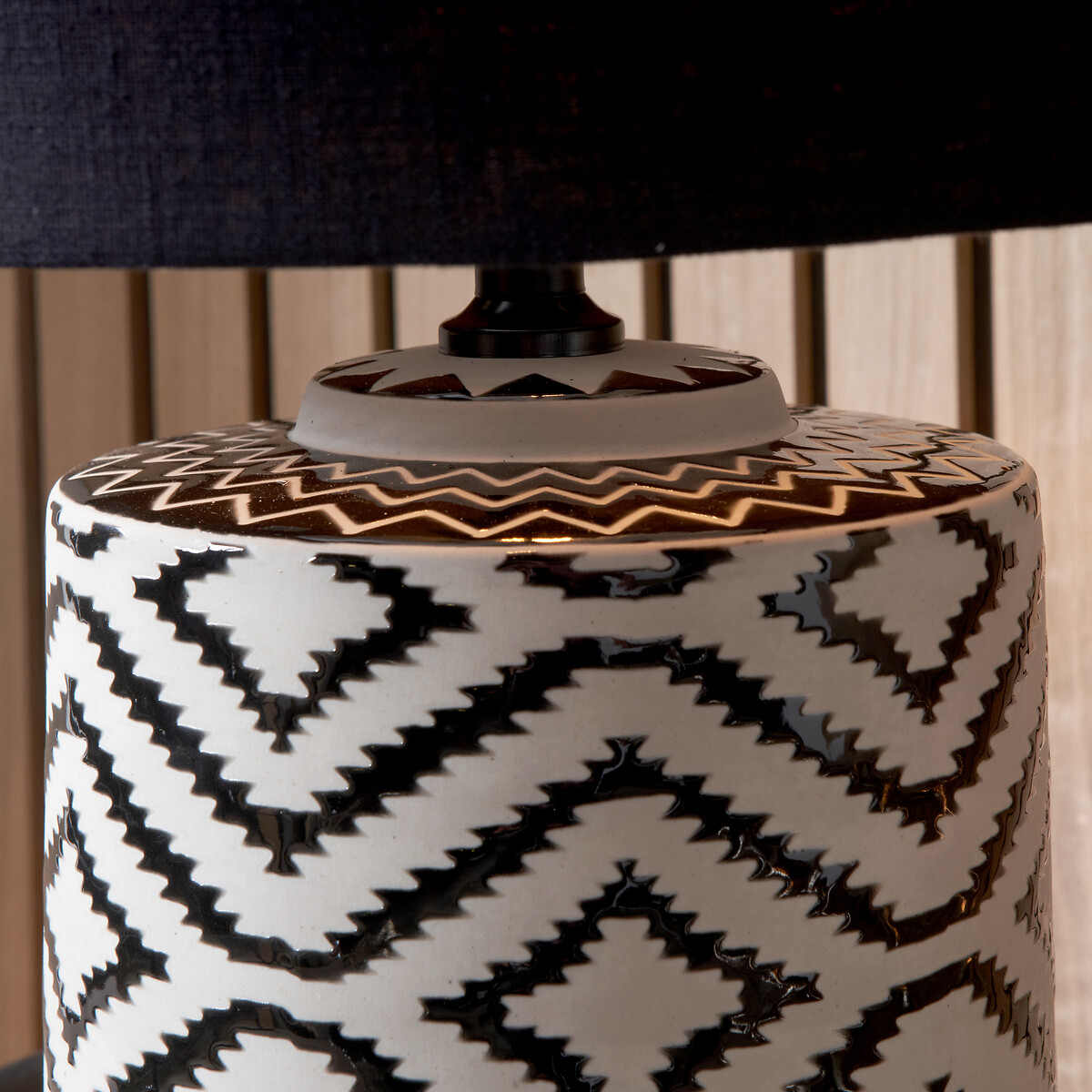 Chiara Ceramic Table Lamp Base black/white, SO'HOME
