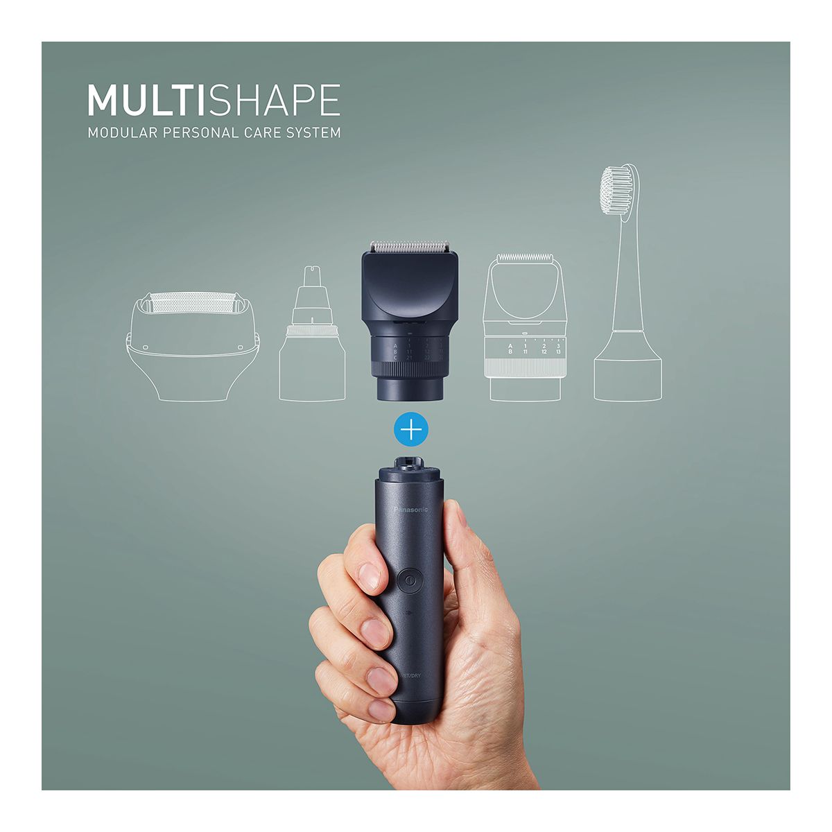 Tondeuse multi usages Multishape ER-CKL2-A301, molette réglable, 58 hauteurs de coupe, précision 0,5 mm, autonomie 70 mn couleur unique, PANASONIC