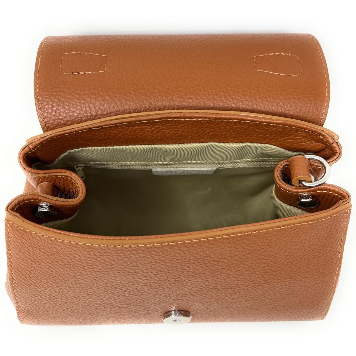 Sac à main bandoulière en cuir grainé SMART camel, OH MY BAG