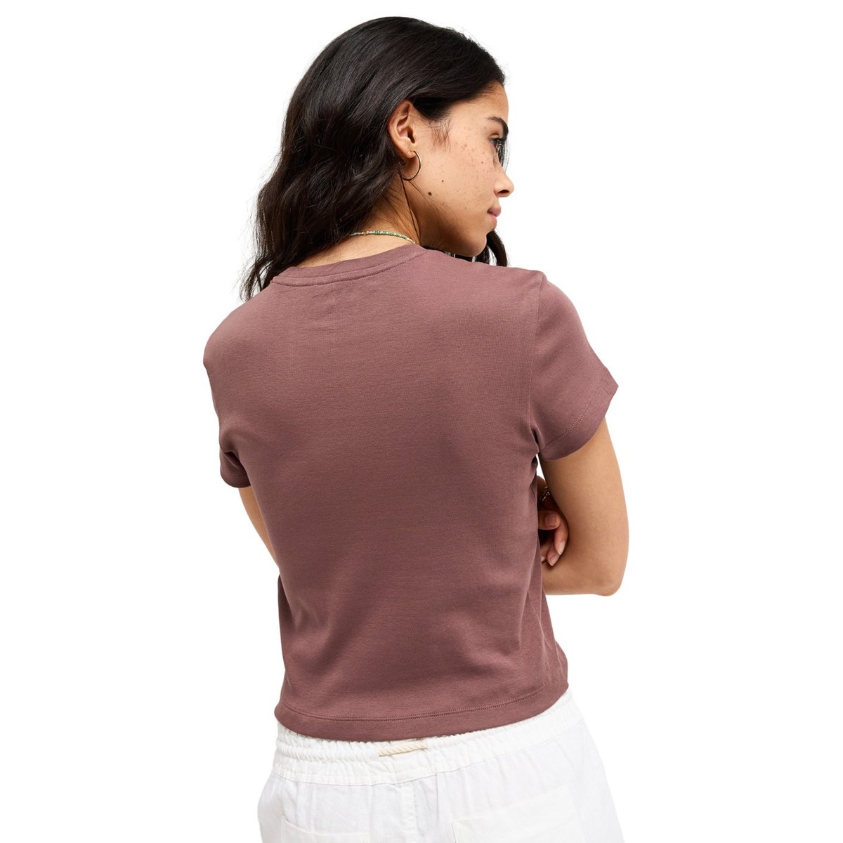 T-shirt court à manches courtes BEACH LOVE. marron peppercorn, ROXY