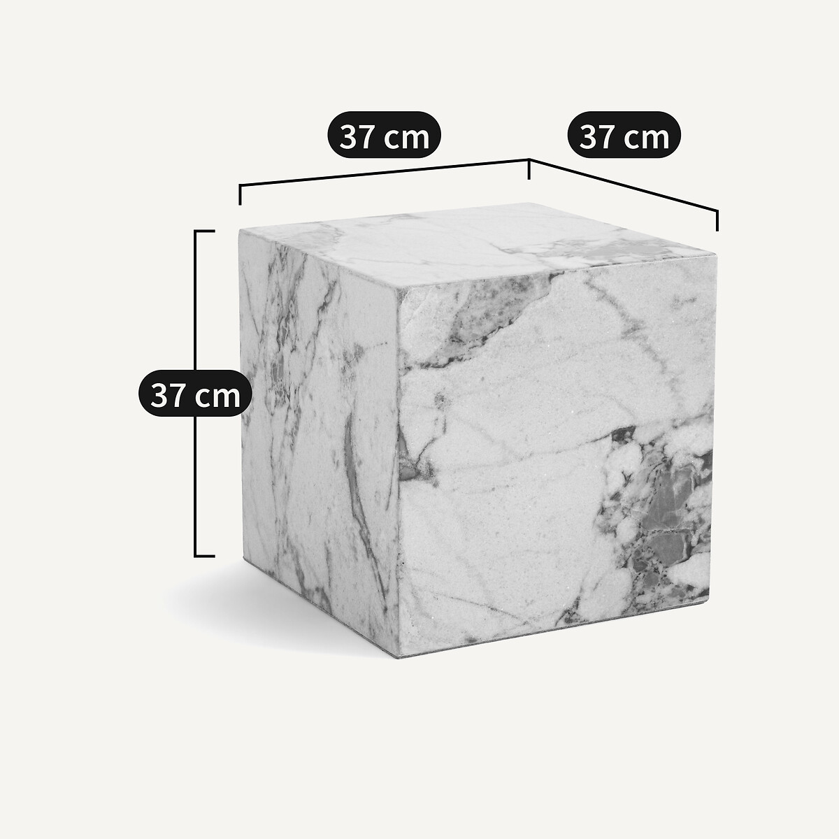 Alcana Marble Cube Side Table marble, AM.PM