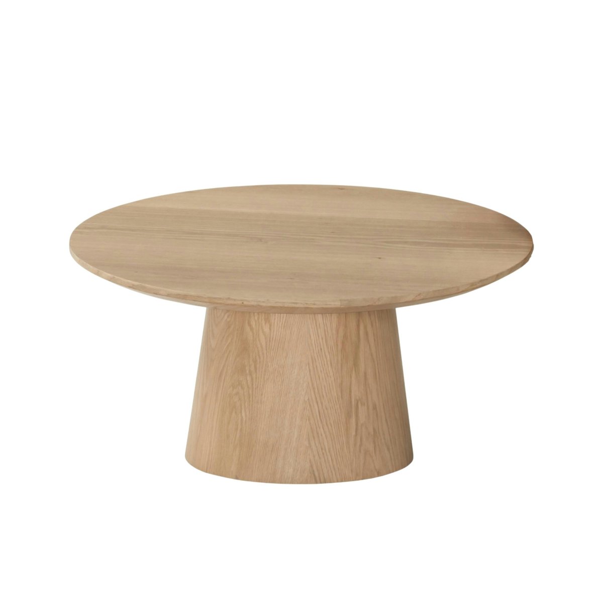 Table basse ronde 80 cm en chêne LOREN bois clair, PIER IMPORT