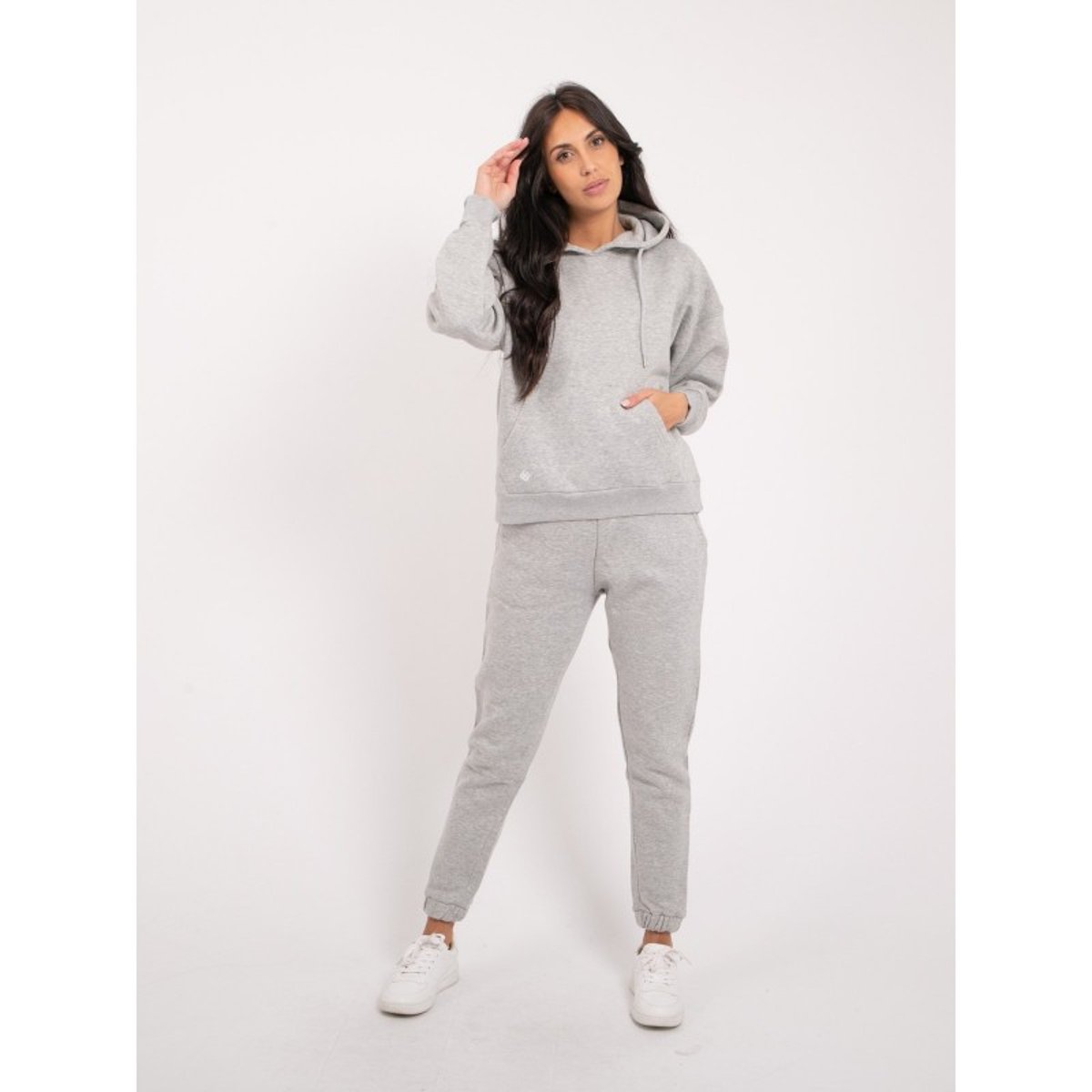 Sweatshirt Capuche Ylona gris, DONA LISA