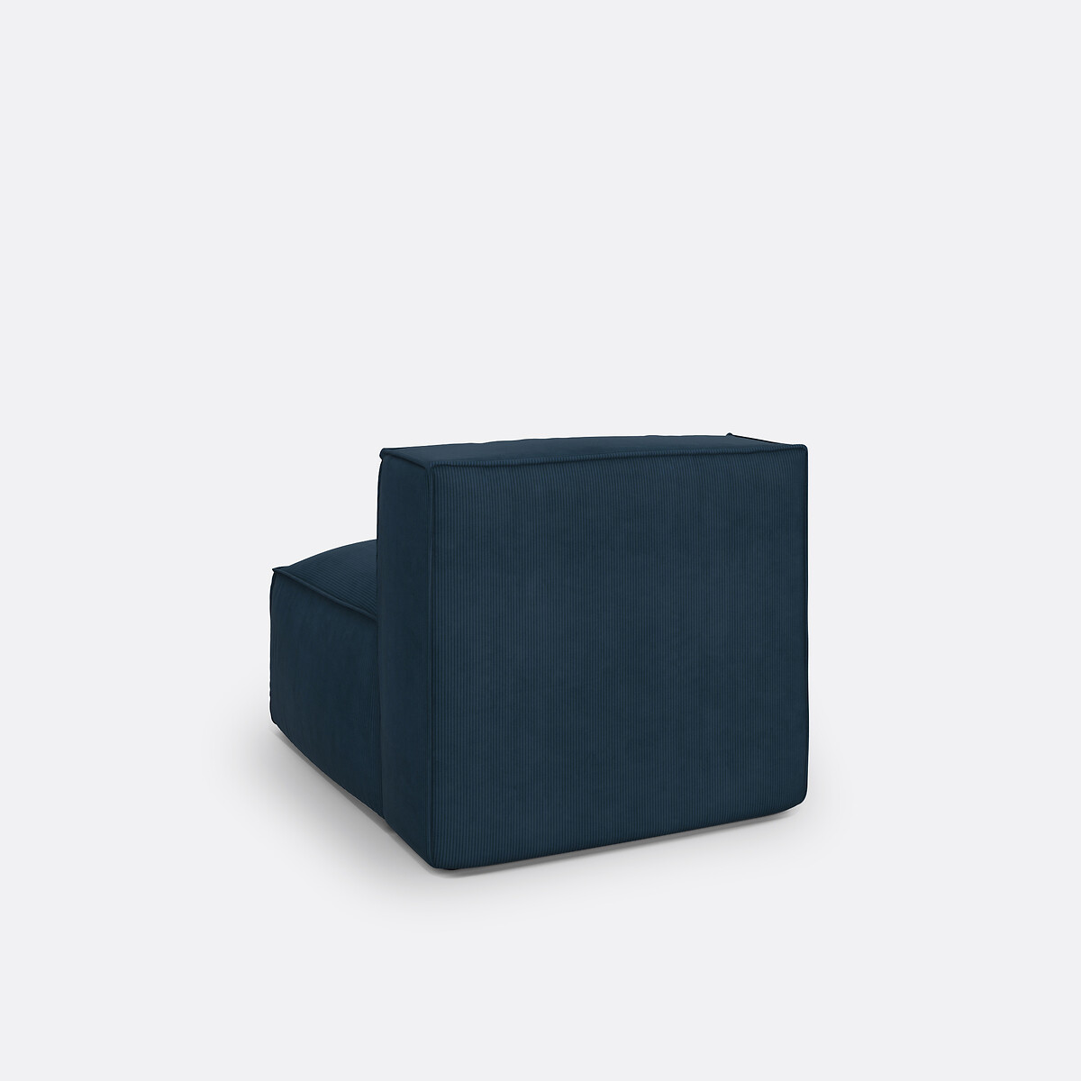 Elément chauffeuse pour canapé modulable, en velours côtelé fines côtes, SEVEN bleu, LA REDOUTE INTERIEURS