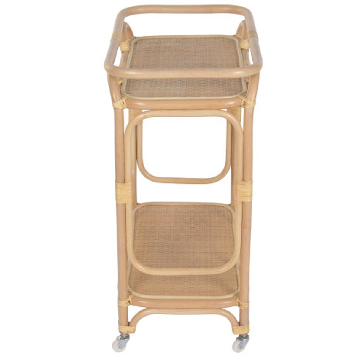 Desserte de cuisine sur roulettes en rotin 76x43x85.5cm bois, WADIGA