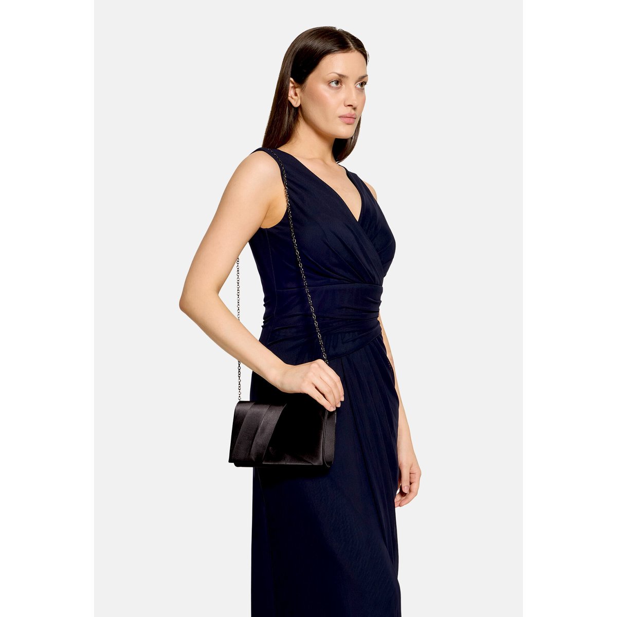Sac façon pochette unicolore noir, VERA MONT