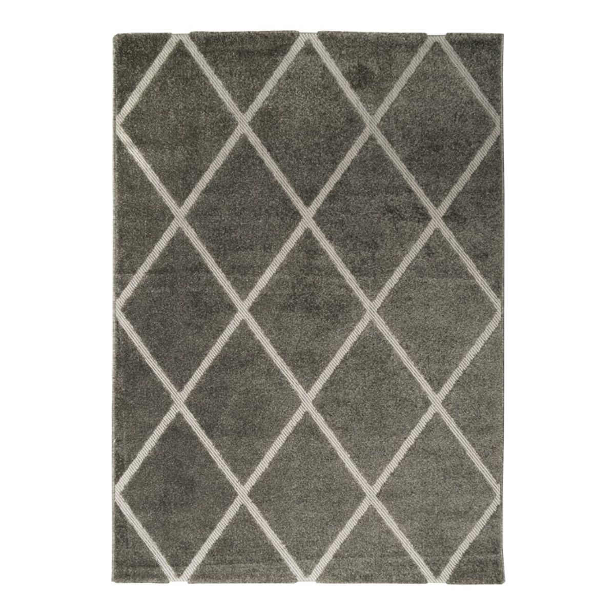 Tapis moderne pour intérieur-extérieur  DEHORS-DEDANS CROISILLE gris, THE DECO FACTORY