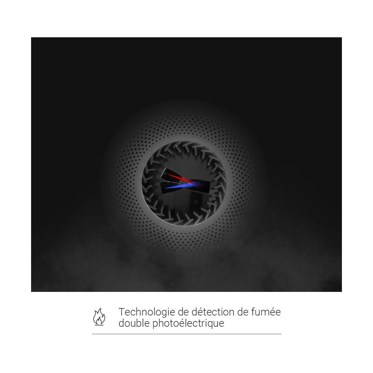 Détecteur de fumée connecté T4C blanc, EZVIZ