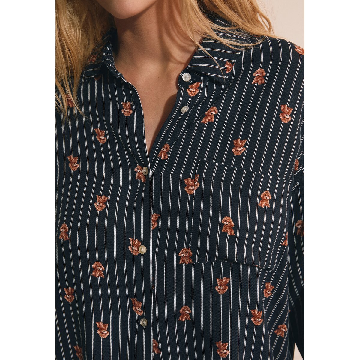 ETAM CHEMISE ROBY - CHEMISE ML encre, ETAM