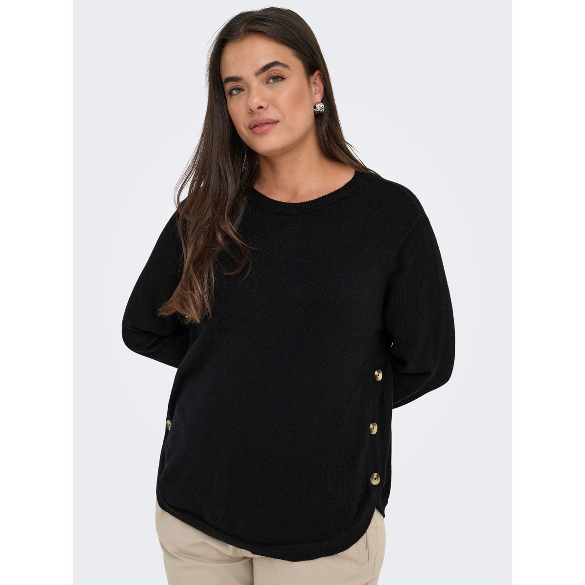 Pull En Maille noire - black, ONLY CARMAKOMA