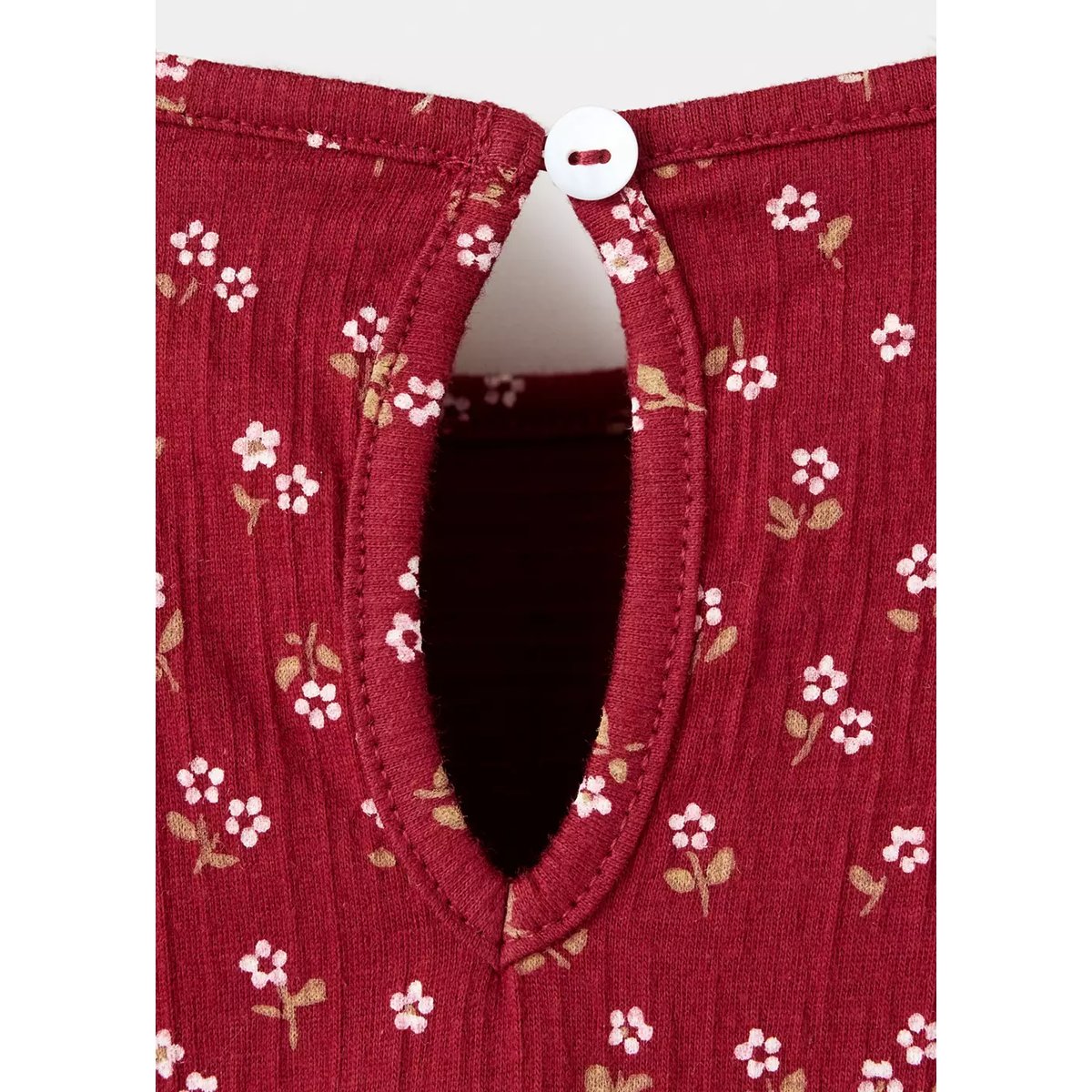 T-shirt texture à fleurs cerise, MANGO KIDS