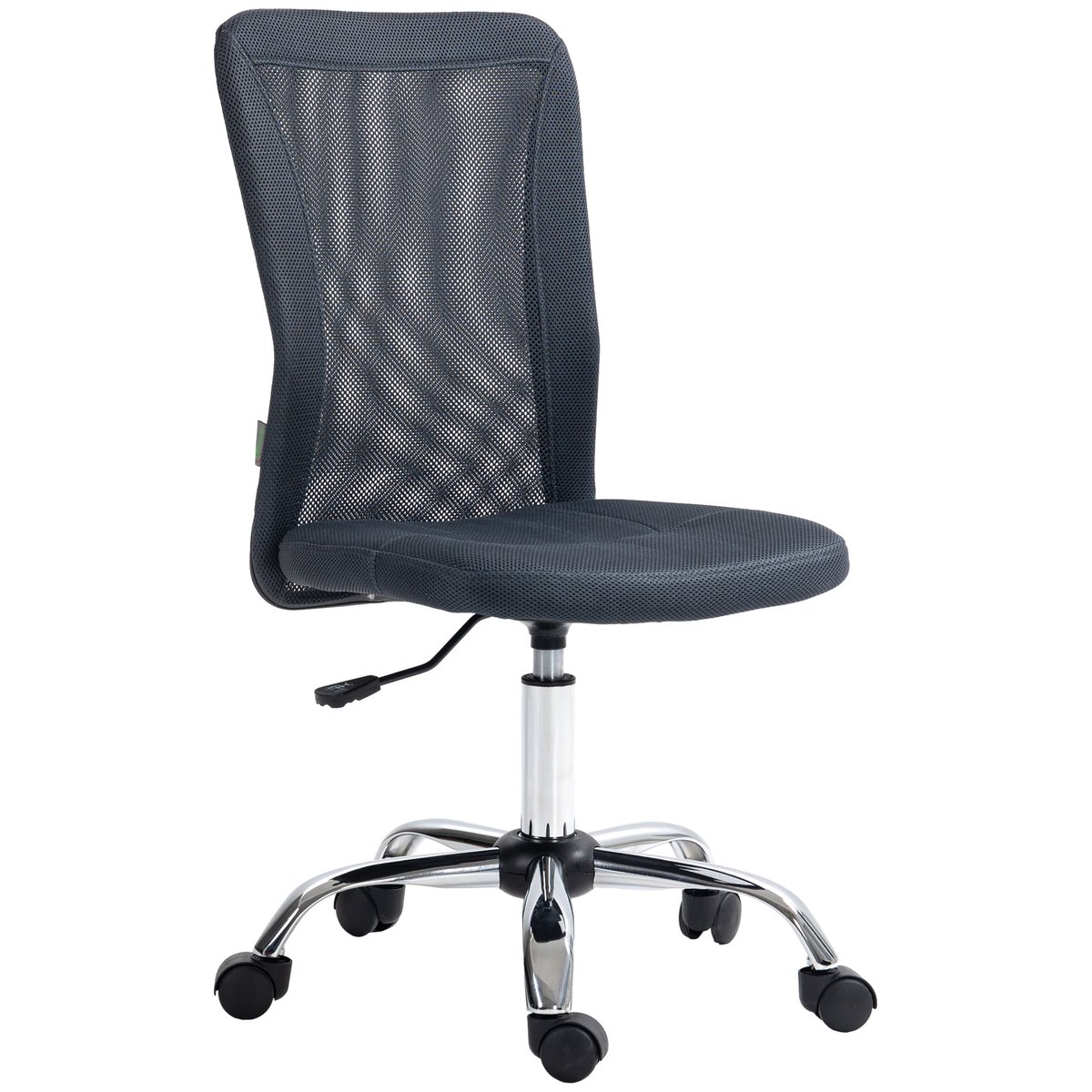 Chaise de bureau Polyester Gris foncé gris foncé, HOMCOM