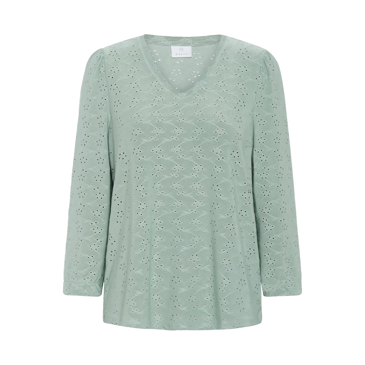 Blouse with long sleeve vert lily pad cc, KAFFE